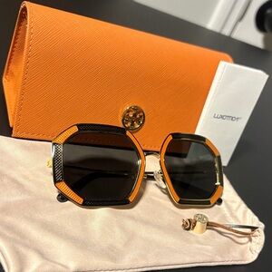 Tory Burch Orange and Black Sunglasses
